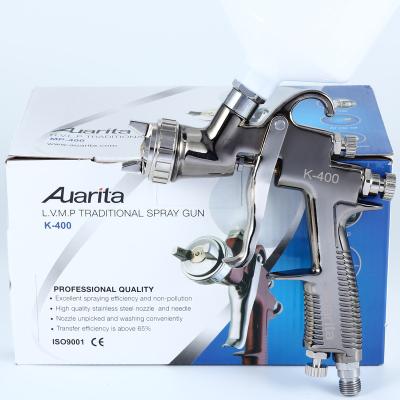 China Adjustable Spray Patterns 1.4mm Auarita K-400 Spray Gun Professional Gravity Fed Air Paint Spray Gun Set With 600cc Cup Use For Car for sale