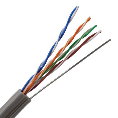 China Computer Networks CAT5E UTP Cable With MESSENGER Wire UTP 4P+PE Ethernet Network Cable Cat5E UTP 4 Pair 24awg Cable 305m 1000m for sale