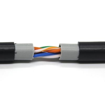 China Computer Networks Quality Cable Bare Copper Cat 5e Cable Double Jacket Outdoor Utp Cat5e CCA/CU Outdoor Network Cable for sale