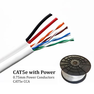 China Telecom Communication Cat5e 2DC Power Network Cable UTP 24awg for sale