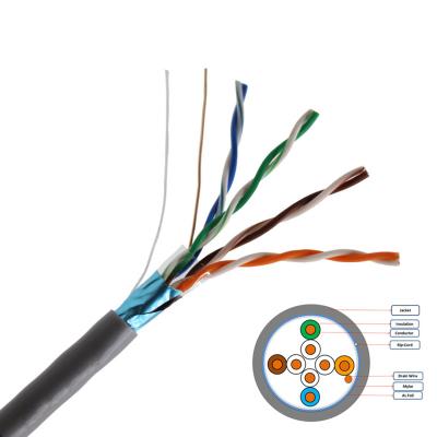 China CCA CCS CCC Network Cable Cat5e FTP Internet Pure Copper Cable CCA 24AWG Lan Cable for sale