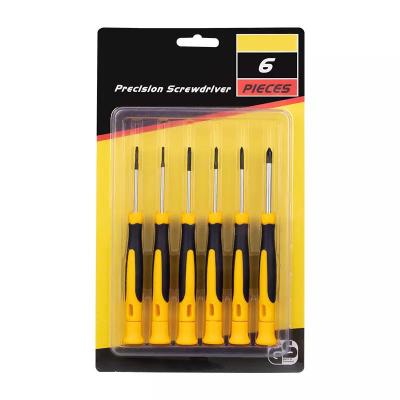 China Plastic 6 Pieces Professional Precision Screwdriver Tool Set for Mobile Phone Repairing for sale