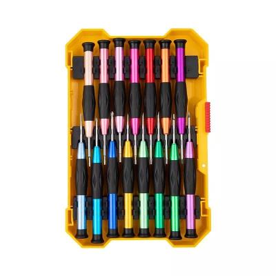 China Nickel Aluminum Bronze 15 Pieces Precision Screwdriver Tool Set Professional Hand Precision Screwdriver Tools Mobile Phone Repair Tool for sale