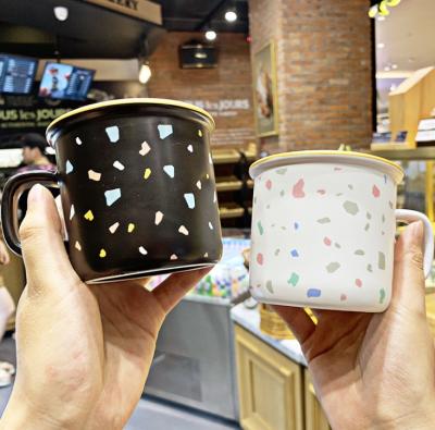 China Creative Viable Stone Enamel Quartz Ceramic UCHOME Mug Office Coffee Mug Boys And Girls Water Home Mug for sale