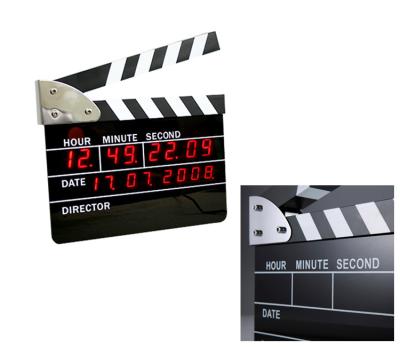 China Creative Led ABS UCHOME Movie Slate Clock Movie Clapper Clock For 2021 Yiwu Wholesale Market for sale