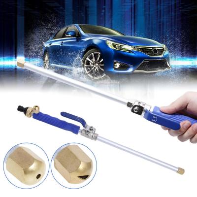 China Aluminum Alloy Car Washer Water Gun Power Washer Spray Nozzle High Pressure Water Hose With Long Bent Pole Cleaning Tools Garden Car Washer Gun for sale