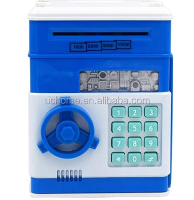 China UCHOME ABS Plastic Money Box Square Automatic ATM Volume, Password Vault Piggy Bank for sale