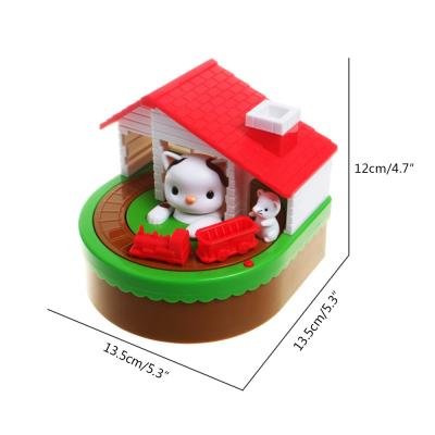 China UCHOME plastic promotional piggy bank save money bank cat and mouse bank with music for sale