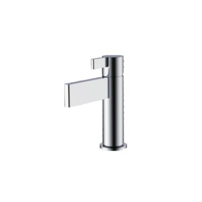 China Taizhou Modern Single Handle Bathroom Basin Faucet OEM Square Brass Metered Faucets for sale