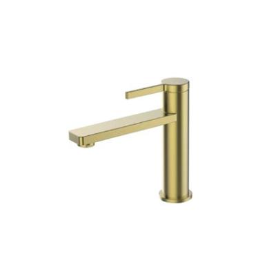 China Hot Selling Single Lever Metered Gold Basin Mixer Taps Modern Bathroom Faucets for sale