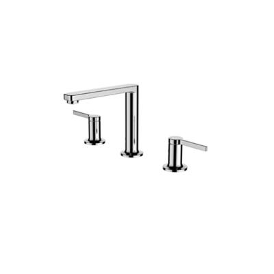 China Luxuri Bathroom Toilet Faucet Dual Handle 3 Hole Mount Water Metered Modern Mixer Tap for sale