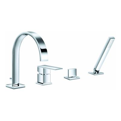 China Without Slide Bar Factory Supplier Bathtubs And Showers Mixer Tap Faucet Brass Deck Mounted for sale