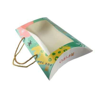 China Handmade Custom Art Paper Pillow Case Box Packaging For Baby Clothes for sale