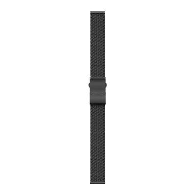 China 304 Stainless Steel 14mm Black 304 Mesh Milanese Loop Replacement Straps For Samsung Watch Band Universal 0.6mm Wire Diameter for sale