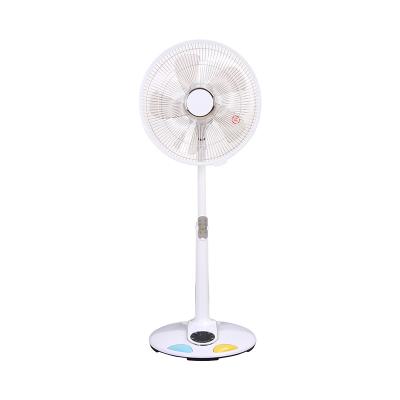 China Custom Logo Cross Flow Cooler Temperature Fan Pedestal Stand Blade Fan 24W Remote Control Fan for sale