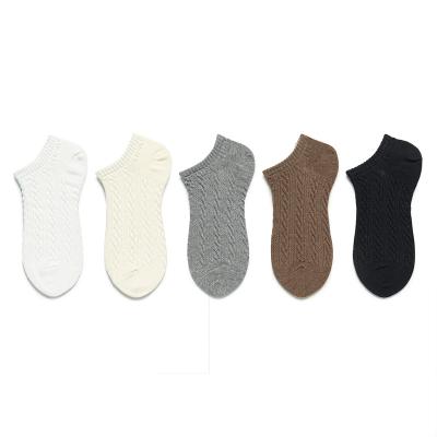 China Sporty Custom Knocks Out Logo Plain Twist Summer Ankle Socks Super Soft Women Socks Factory Directly Wholesale for sale