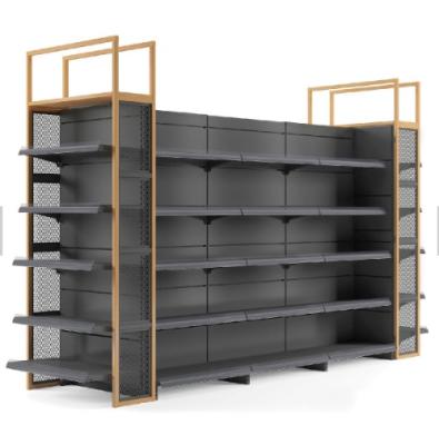 China Double Sided Retail Supermarket Shelf Display Rack Gondola Shelving for sale