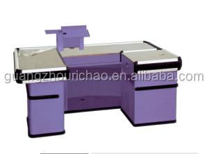 China Rustproof Retail Cashier Counter , Checkout Counter For Supermarket Grocery Checkout Counter Cashier Desk for sale