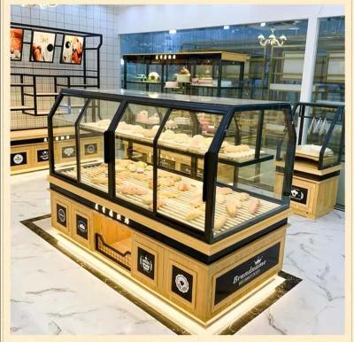 China Single Sided Bread Cabinet Bakery Display Rack For Cafe Shop for sale