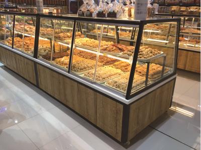 China New Design Customized Supermaerket Display Bakery Shop Cake Bread Cooling Display Rack for sale