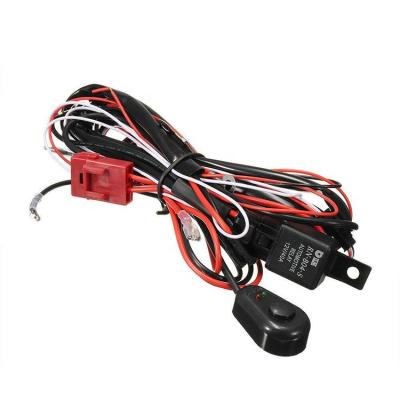 China Electronic OEM ODM 12V/40A Led Light Bar Wire Arm 24V Relay Wiring Kit For Car Led Fog Light for sale