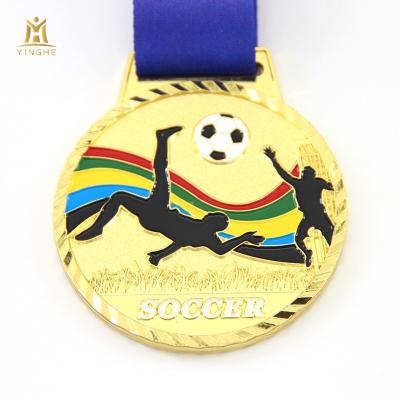 China Custom Europe metal medal sports stock military dance soccer basketball swimming trophies and medals made in china for sale