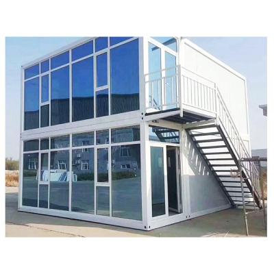 China Modern complete decorative cheap luxury prefab two storey container house for sale for sale