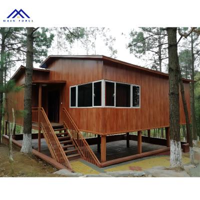 China Modern Steel 2 Floor Steel Frame House 4 Bedrooms Prefab House Villa for sale