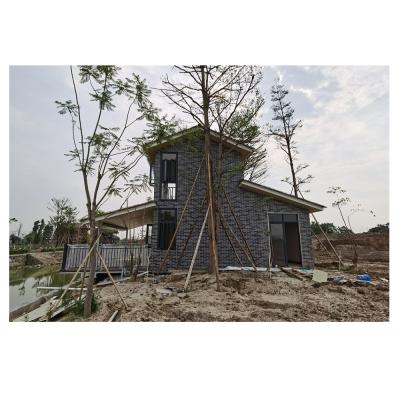 China Modern Quick Install Steel Structure Villa Two Storey Prefab Luxury Container House Prefab Steel Frame House for sale