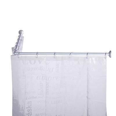 China High Quality Wholesale Splicing OEM L Type Shower Curtain Aluminum Alloy 80*80cm Expandable Tension Pole Assembly Carriage 90*90cm for sale