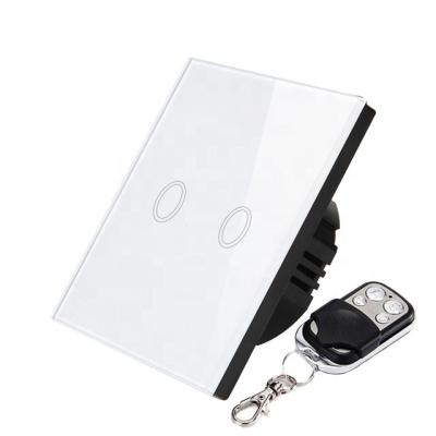 China Smart Touch Screen Switch 86 2 EU Radio Frequency 433 Touch Strip UK Smart Home Wall Remote Control Switch Remote Control Lamp Switch for sale