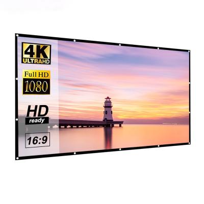 China XIDU 30-120 Inch Electric Outdoor Projector Screen Single Folding Portable Projector Screen Pull Down for sale