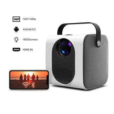 China Factory Wholesale Hot Sale LED LCD Display Native 1080p Portable Mini Projector 4k Home Projector 4k Android 9.0 for sale