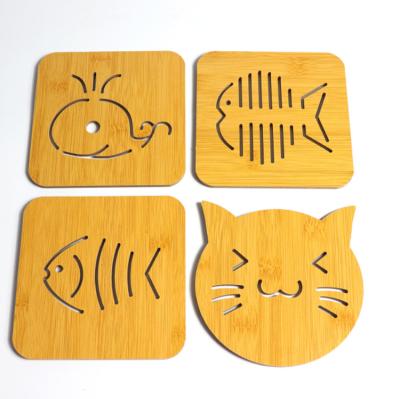 China China Direct Selling High Quality Restaurant Mats Protect Table Bamboo Mats Contain Animal Shapes for sale