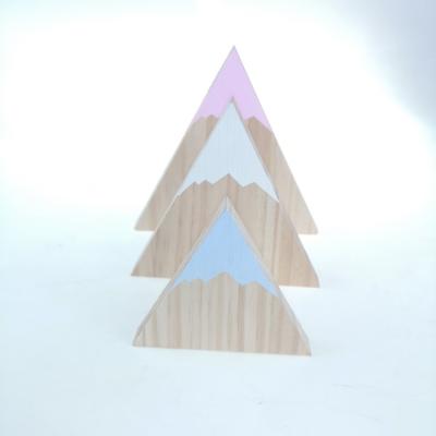 China China triangle creative wood painting props shooting decorations can be size logo jewelry stand bracelet stand 3 equipments customized for sale