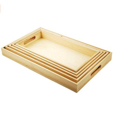 China China 5-Piece, Paintable Wooden Pallet With Handle 5-Piece Paintable Wooden Trays With Handles for sale