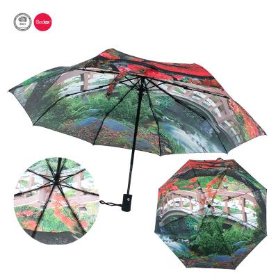 China All In 1 Photo Printing Foldable Umbrella Portable Waterproof Compact Umbrella for sale