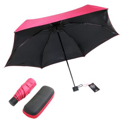 China Minimalist Promotional UV Coated 5 Times Capsule Umbrella With Logo Printing for sale