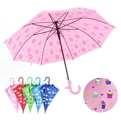 China Minimalist Promotional Magic Printing Color Change When Wet Children Kids Umbrella For Rain for sale