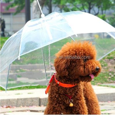 China Rain umbrella/folding umbrella/new pet plastic umbrella transparent white waterproof foldable promotion umbrella for dog, high quality dog ​​umbrella, outdoor for sale