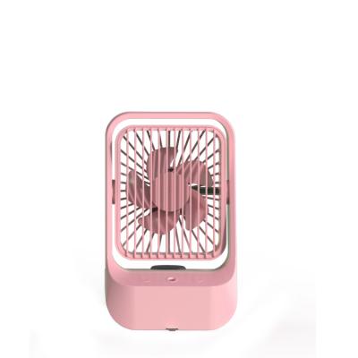 China New Product Mini Portable Low Decibel Humidifying Detachable Battery Rise and Soft Air Jet Hydration Fan for sale