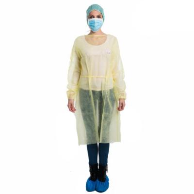 China Medical Care Isolation Green Surgical Gown Disposable Nonwoven Elastic Cuff Or Knitted Cuff for sale