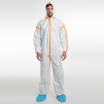 China High breathability Healthcare C700 chemical and medical coverall with SF 65gsm WITH anti static function, pass EN1149-5 and EN14126 for sale