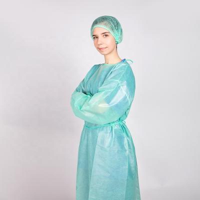 China Ties at Waist and Neck Laminated Surgical Gown 30g 35g 40g Polypropylene Medical Supplies Isolation Protective Gowns for sale