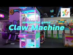 Colorful Cabinet Coin Operated Pink Crane Catch Stuffed Toys Machine Toy Claw Crane Game Machine