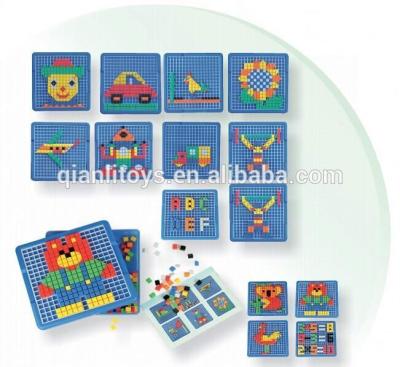 China QL-010 DIY TOY brinquedo 3D educational plastic mosaic puzzle (D) for sale