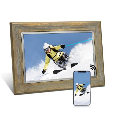 China Wifi very well designed 10 inch wooden WiFi photo frame for advertising decoration or game for sale