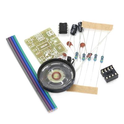 China Doorbell Soldering Kit Lab NE555 Doorbell Suite NE555 PCB Production Doorbell Suite DIY Electronic Blow Doorbell Ding Kit for sale