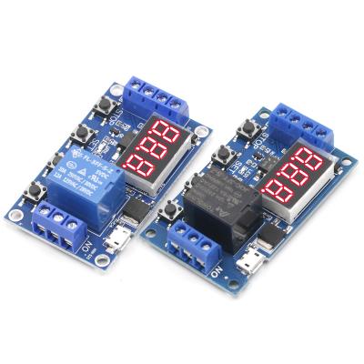 China DC 6-30V Support Micro USB 5V LED Display Automation Cycle Delay Timer Control Off Switch Delay Time Relay 6V 9V 12V 24V USB 5V LED Display for sale