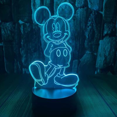 China LED Illusion Night Lamp Free Sample Dropshipping OEM Anime Children's Room Decor Effect Desk Lamp Kids Creative LED Illusion Night Lamp Lights of LEDs for sale